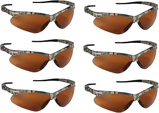 KLEENGUARD V30 Nemesis Safety Glasses / Sunglasses, 19644 Camo Frame, Bronze Lens (6 Pair)