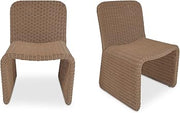Ella Outdoor Chair, Oval Silhouette, Aluminum Frame, Woven Synthetic Hyacinth, Rust Resistant, Natural