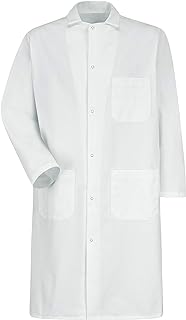 Red Kap Men's Six Gripper-Front Butcher Frock