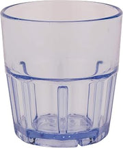 G.E.T. 9907-1-BL-EC Heavy-Duty Shatterproof Faceted Plastic Tumbler, 7 Ounce, Blue (Set of 4)