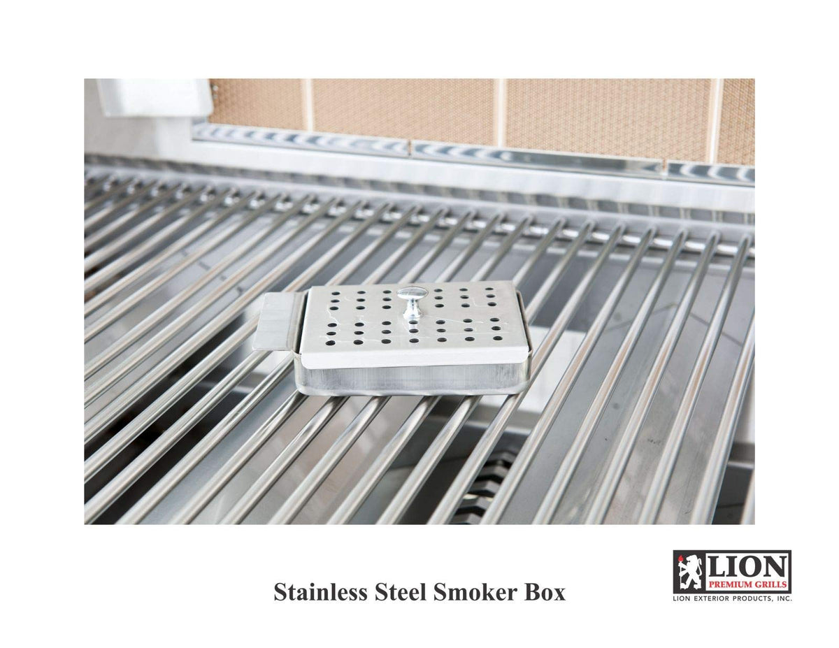 32" Natural Gas Grill - - with Made in USA 32" Left Hinge Door/Drawer Combination Package Deal by Lion Premium Grills – Stainless Steel, Silver, Model L75000