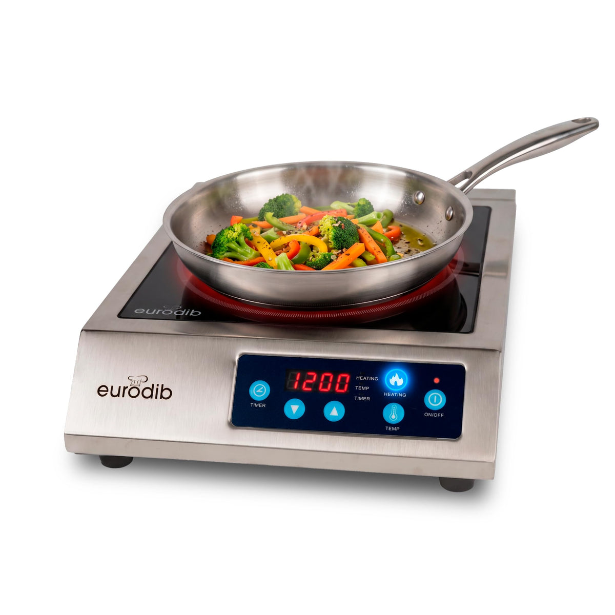 Commercial Induction Cooktop by Eurodib – Stainless Steel, Silver, Model CI1800