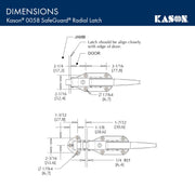 0058 Safeguard Radial Latch Strike by Kason – Vinyl, Silver, Model 10058005001
