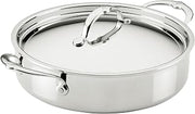 Hestan ProBond Luxe 3.5-Quart Sauteuse Braiser with Lid, Professional Clad Stainless Steel, ProCore Tri-Ply Clad Construction, Polished Exterior, Induction & Oven Safe