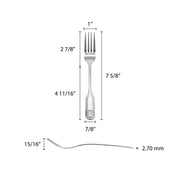 Dinner Fork by Thunder Group – 7.68", Stainless Steel, Silver, Pack of 12, Model SLSS006
