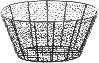 HUBERT Wire Storage Basket Oval Black Steel - 12 3/16 L x 8 11/16 W x 5 1/2z'H