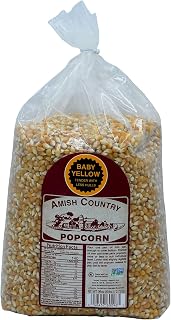 Amish Country Popcorn Baby Yellow Popcorn Kernels, 6LB Bag - Non-GMO, Gluten Free, Old Fashioned Popcorn