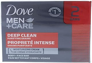 Deep Clean Body and Face Bar by Dove for Men-2 x 4 oz Soap