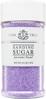 India Tree Lavender Pastel Sanding Sugar, 3.5 oz