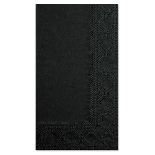 Hoffmaster 180513 Dinner Napkin – Regal Embossed Border, 2 Ply, 1/8 Fold, 15" x 17" Unfolded (4.25" x 7.5" Folded), (Case of 1,000) , Black
