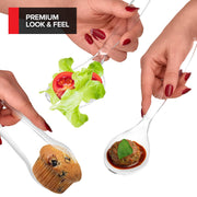 18 Count Disposable Serving Utensils by Stock Your Home – Plastic, Clear, Pack of 18
