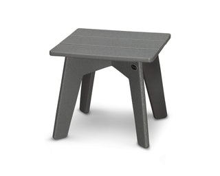 ® Riviera Side Table by Polywood – 16.75 x 16.75 x 15 inches, High Density Polyethylene, Slate Grey, Model CTMX17GY