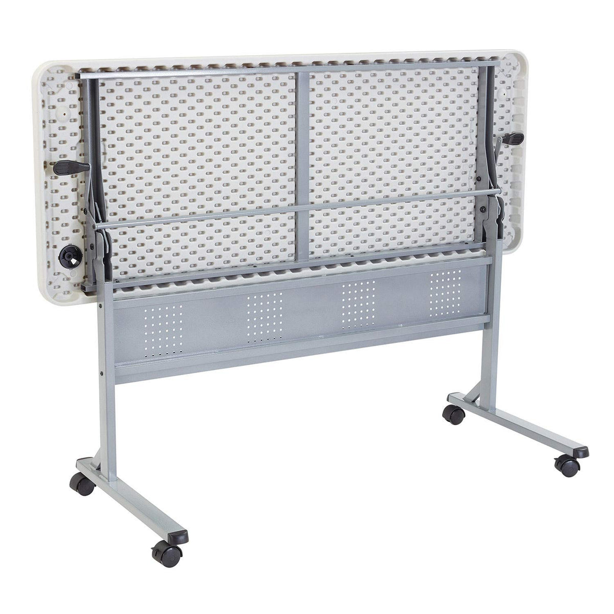 Blow Molded Folding Training Table by Global Industrial – 60" x 24", Plastic, Grey, Model INT-BPFT-2460