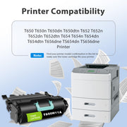 T650H Toner Cartridge by GREENBOX – 1 Pack, Black - 1 Pack, Model T650H11A