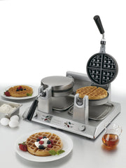() 50 Waffle/Hr Belgian Waffle Maker by Waring – 120-Volts, Stainless Steel, Silver, Model WW250