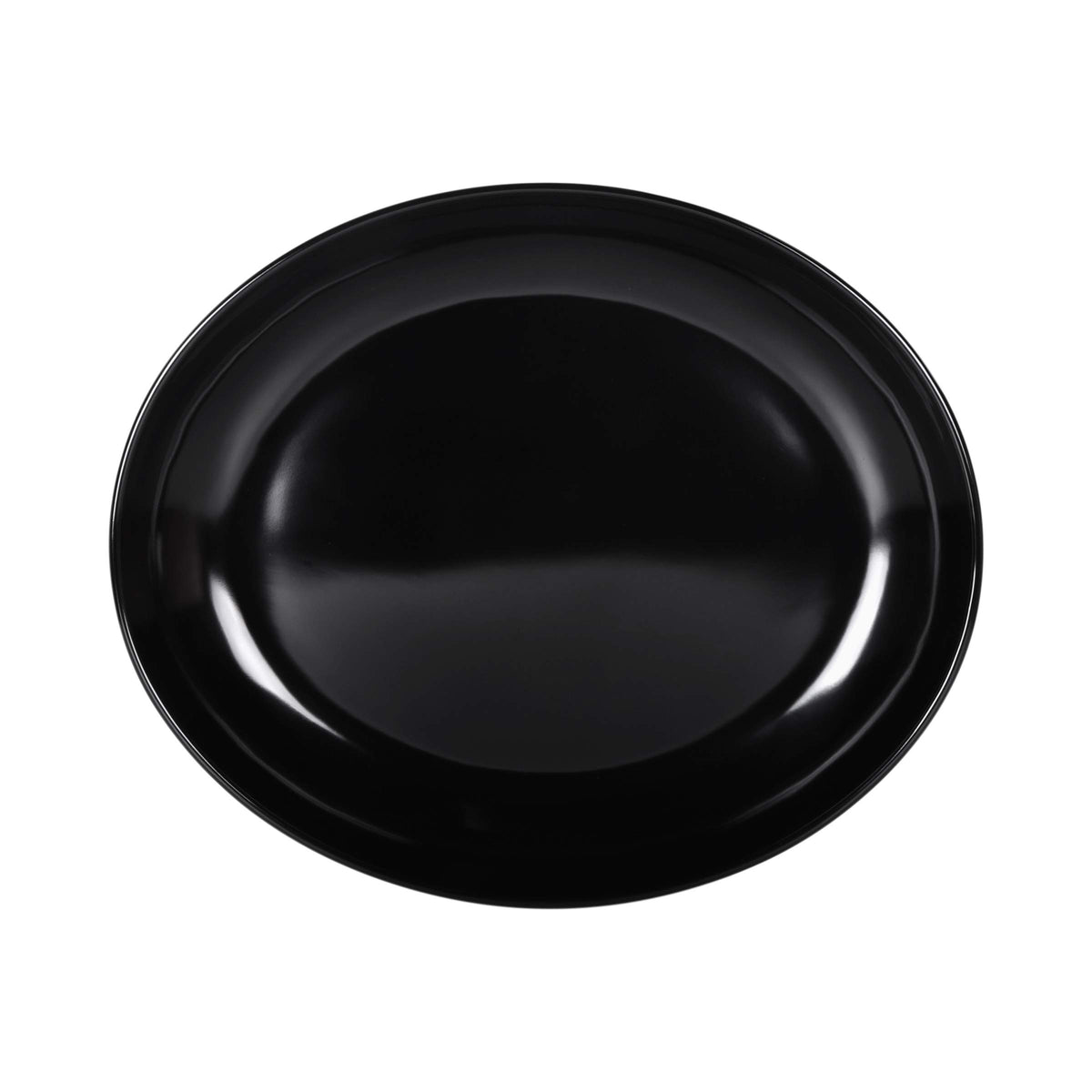 Elite Global 15" x 13" Coupe Oval Heavy-Duty Melamine Plastic Serving Platter by Elite Global Solutions – 15" x 13", Melamine, Coupe, Model M1513OV-B