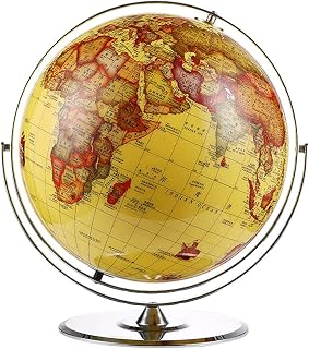 LIOONS Beautiful Globe with Metal Bracket Globe720° Rotation World Globe Hd Easy-to-Read Globes for Classroom Office Geographic Globes Fine and Clear