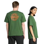 Men's Short Sleeve Front and Back Graphic Tee by Timberland – Cotton, Black Forest Green