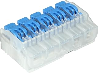 Ideal Industries Ideal Electrical in-Sure Lever Wire Connector,12 AWG, 5-Port(30-10L25), Box of 75—Compact Releasable Connectors for Solid and Stranded Wire