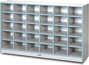 Jonti-Craft Rainbow Accents 0430JCWW131 30 Cubbie-Tray Mobile Storage - Without Trays - Coastal Blue