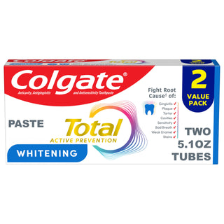 Total Whitening Fluoride Toothpaste by Colgate – 5.1 Ounce (Pack of 2), White, Pack of 2, Model 61021626