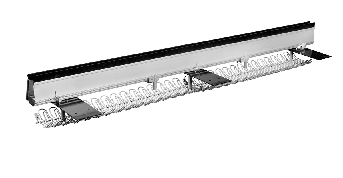 Wire Management Hanging Trough for Benching Stations by Regency – 72-inch, Metal, Silver, Model CMBT72