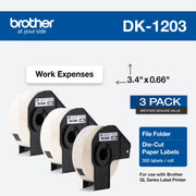 Brother White / 3 Rolls / 1 File Folder Labels