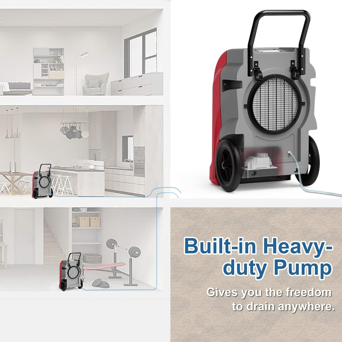 ALORAIR Red / 22.3x23.6x39.7 in / Storm Elite Dehumidifiers