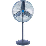 30" Oscillating Pedestal Fan by Global Industrial – Aluminum, Gray, Model 585280G