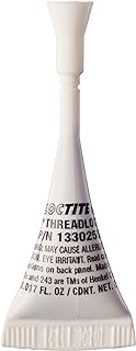 Loctite 243 Automotive Threadlocker Blue - Medium Strength, High-Temp Thread Lock, Oil Tolerant, General Purpose - Capsule, 0.5 ml, 1 Pack