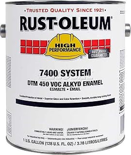 Rust-Oleum 634300 High Gloss Black High Performance 7400 System Less Than 450 VOC DTM Alkyd Enamel Paint, 5 gal Bucket