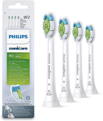 Genuine Sonicare White Replacement Brush Heads by PHILIPS – 1 Count (Pack of 4), Nylon, White, Pack of 4, Model HX6064/12