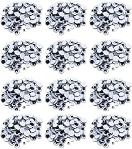 Charles Leonard Wiggle Eyes, Black, Assorted Sizes, 100 Per Pack, 12 Packs