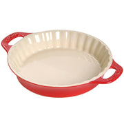 Ceramic Bakeware-Pie-Pans Dish by STAUB – 9-inch, 9 inches, Ceramic, Cherry, Model 40508-614