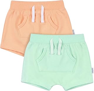 Gerber Baby Boys & Girls 2-Pack Kangaroo Pocket Knit Shorts