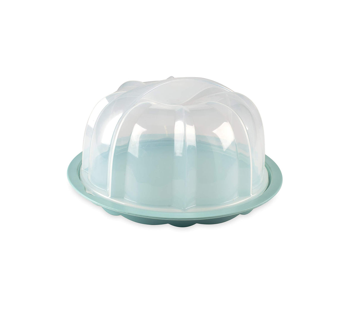 Translucent Bundt Cake Keeper by Nordic Ware – 10.7" x 10.7" x 6.1", 440.2 cubic_inches, Plastic, Sea Glass, Model 50099AMZM