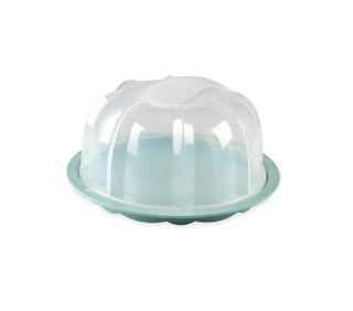 Translucent Bundt Cake Keeper by Nordic Ware – 10.7" x 10.7" x 6.1", 440.2 cubic_inches, Plastic, Sea Glass, Model 50099AMZM