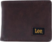 Lee Men's Pebble Grain Traveler Wallet, Brown