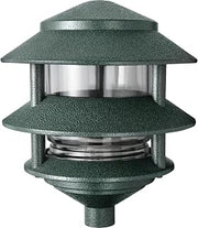 RAB Lighting LL322VG Incandescent 3 Tier Lawn Light, A-19 Type, 75W Power, 1220 Lumens, 120VAC, Verde Green