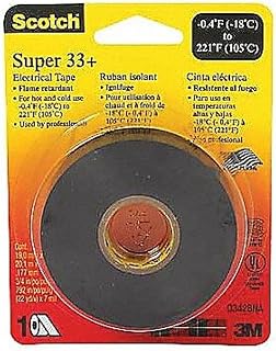 Scotch 3M (33+SUPER-3/4X52FT) Super 33+(TM) Vinyl Electrical Tape, 3/4 in x 52 ft (19 mm x 15,6 m) [You are purchasing the Min order quantity which is 100 Rolls]
