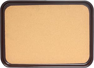 16” x 12” rectangular slip resistant tray with cork, brown, small, comes in each