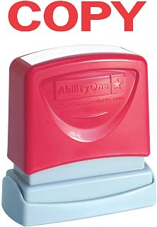 AbilityOne Pre-Inked Message Stamp - Copy - Red Ink