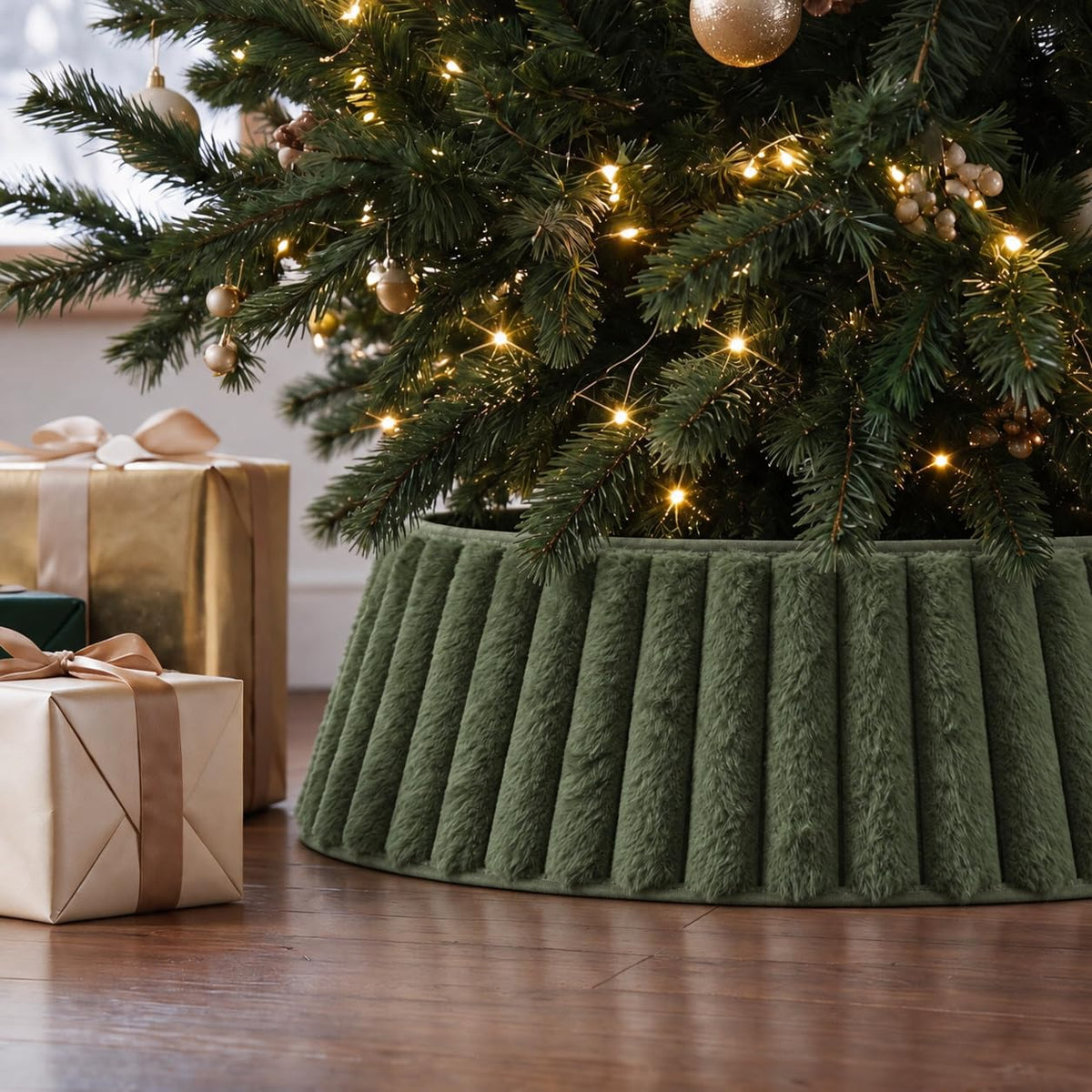 Zicoto Velvet Tree Collar, 29 Inch Base Diameter, Sage