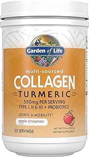 Garden of Life Multi-Sourced Collagen Powder with Turmeric, Apple Cinnamon