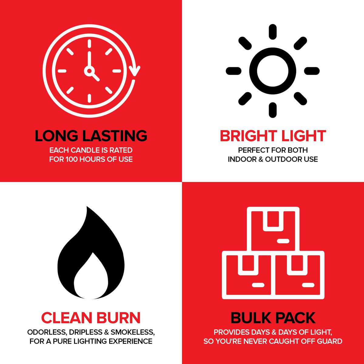 Stock Your Home 6 / 4x3 ¼” / Red Candles