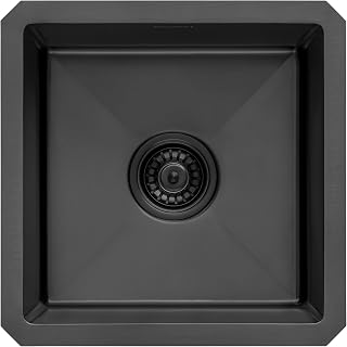 Ruvati 15-inch Gunmetal Black Stainless Steel Undermount Bar Prep 16 Gauge Kitchen Sink - RVH7015BL