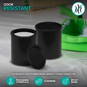 Stock Your Home 6 / 1 Quart / Black Paint Buckets
