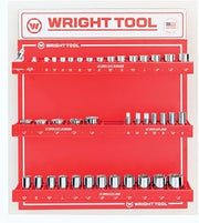 Wright Tool 3/8" Drive SAE 6 & 12 Point Socket Display - 91 Pieces