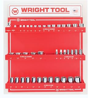 Wright Tool 3/8" Drive SAE 6 & 12 Point Socket Display - 91 Pieces