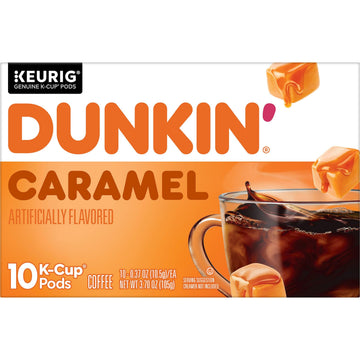 Dunkin’ Caramel Artificially Flavored Coffee by Dunkin' – 10 Count (Pack of 1), Model LEPUSMGRYC3807